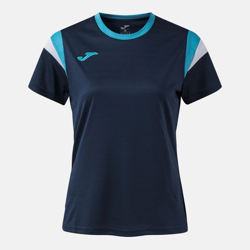 Tricou cu maneca scurta TERRA DARK NAVY TURCOAZ FLUORESCENT